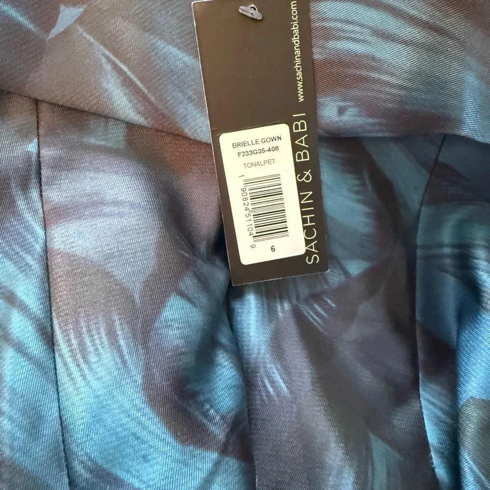 Sachin + Babi Blue Strapless Maxi Dress - Picture 2 of 5